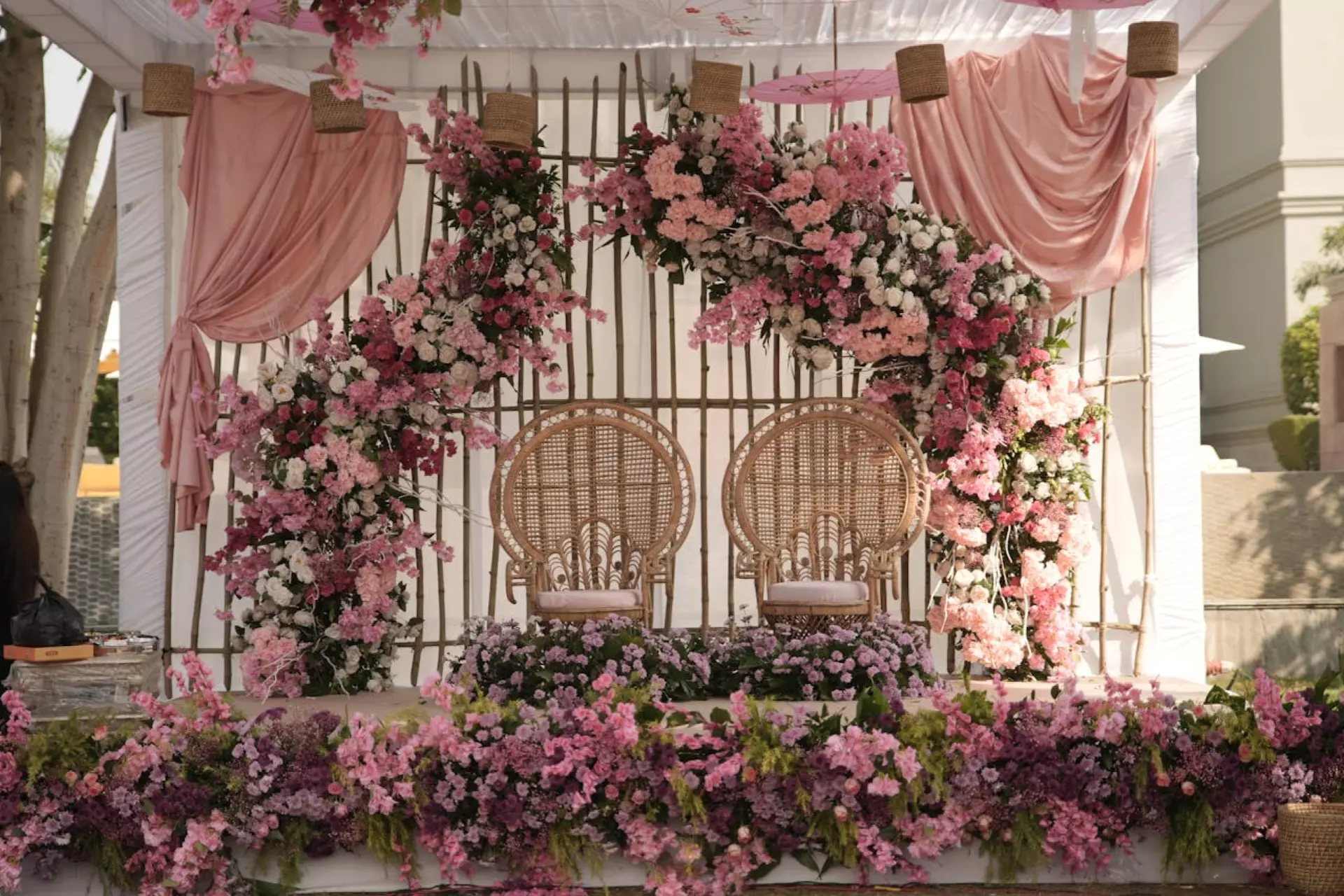 Luxury orchid mandap decoration